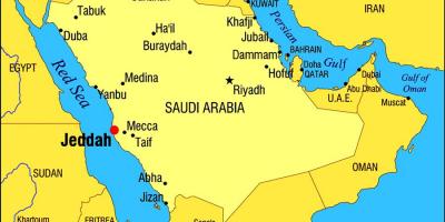 जेद्दा सऊदी अरब के राज्य का नक्शा