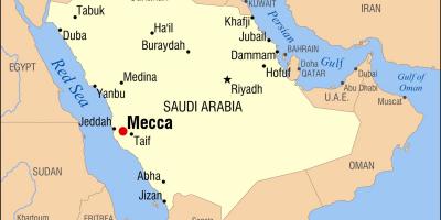 नक्शा सऊदी अरब में मक्का के