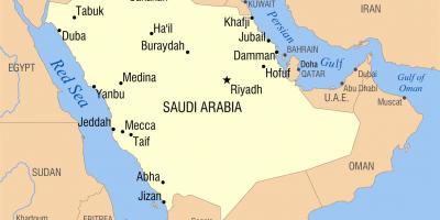 रियाद-सऊदी अरब के राज्य का नक्शा