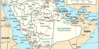 नक्शा सऊदी अरब के राजनीतिक