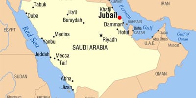 Jubail केएसए नक्शा
